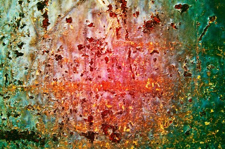 Obsolete surface old colorful metal sheet.の写真素材