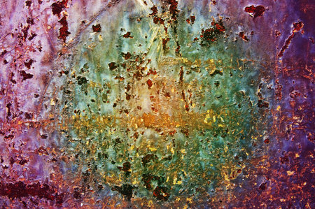 Colorful surface of rusty steel sheet.