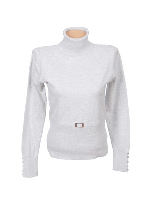 Grey sweater isolated on a white background.の写真素材