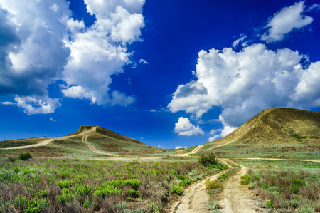 Wonderful Crimean mountains in summer.の写真素材