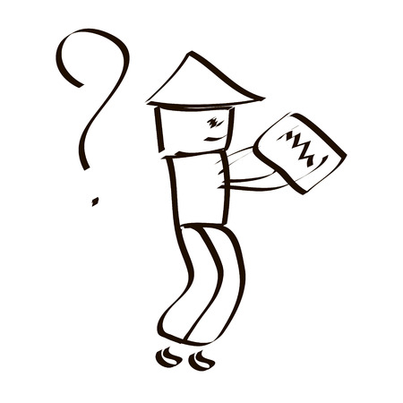 How to use a tablet. Vector illustration.のイラスト素材