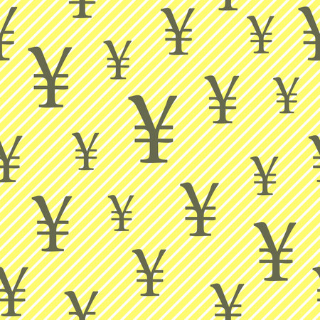 Yuan, Yen vector seamless pattern.のイラスト素材