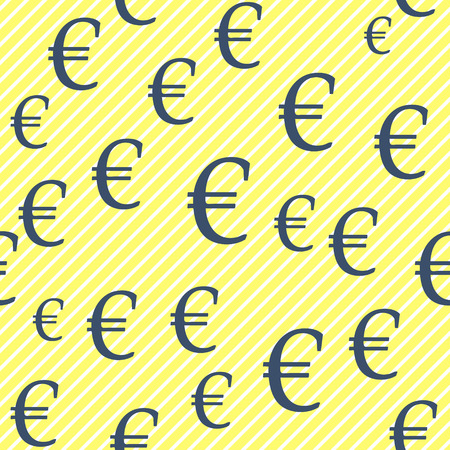 euro seamless pattern, european currency. A vector illustration.のイラスト素材