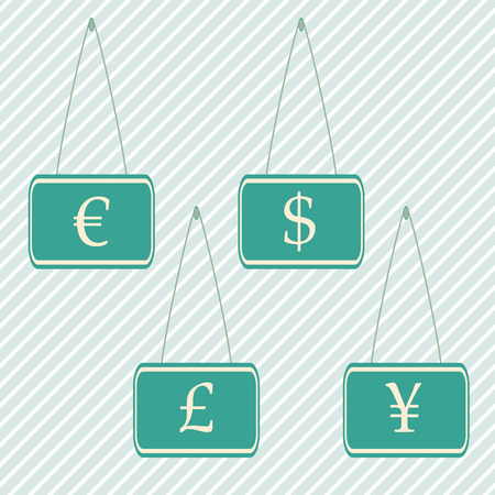 currency signboard, vector.のイラスト素材