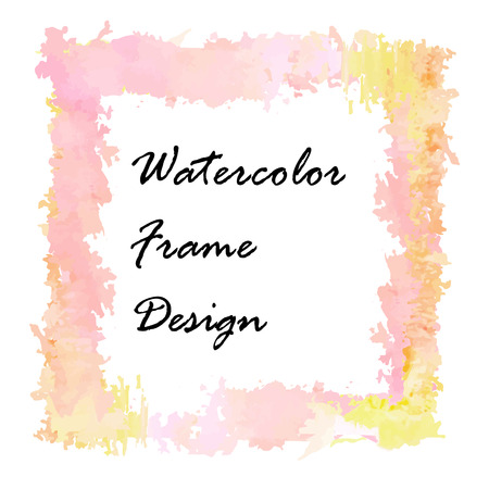 Watercolor frame design. Made in a vector.のイラスト素材