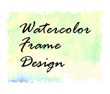 Watercolor frame design. Made in a vector.のイラスト素材