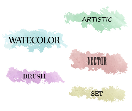 Watercolor paint brush set design, made in vectorのイラスト素材