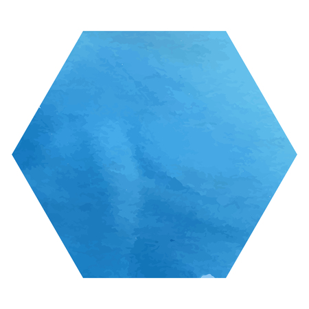 six angle watercolor figureのイラスト素材