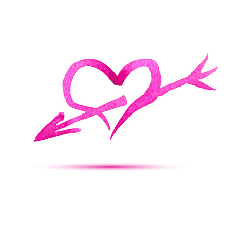 Heart with arrow.のイラスト素材