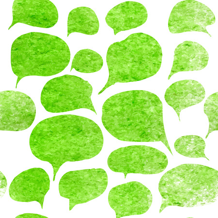 watercolor speech bubblesのイラスト素材