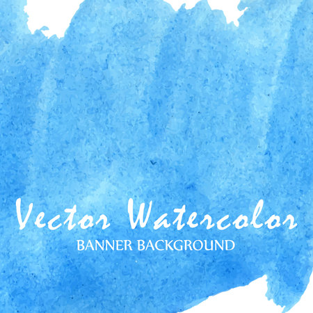 Bright blue watercolourのイラスト素材