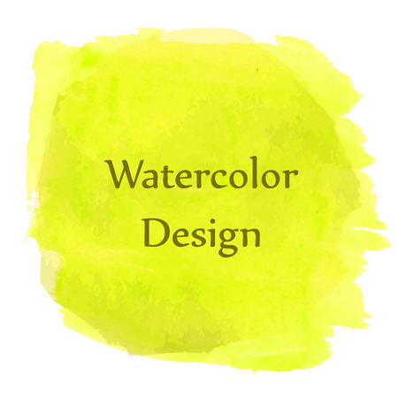 Yellow watercolor background design. A vector illustration.のイラスト素材