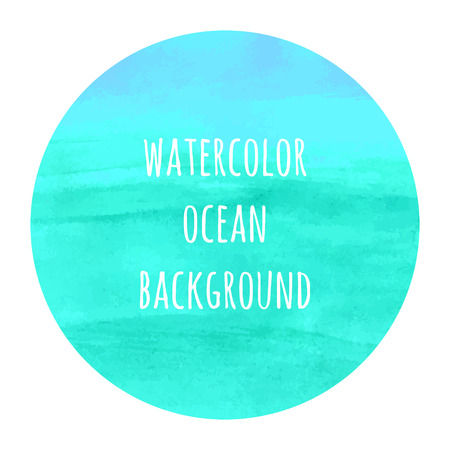 Ocean colors watercolor backdrop for travel advertisement. Vector illustration.のイラスト素材