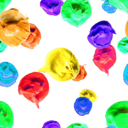Bright Colors oil painting blots seamless background design, vector illustration.のイラスト素材