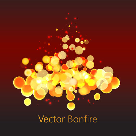 Abstract bokeh lights on fire, card background. のイラスト素材
