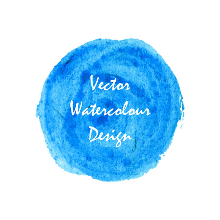 Watercolor bright blueのイラスト素材