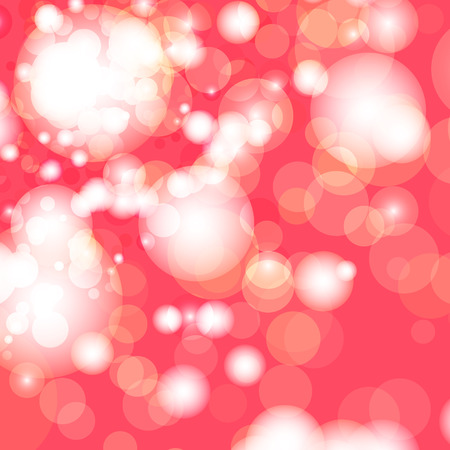 Red and white bokeh lights. Vector illustration.のイラスト素材