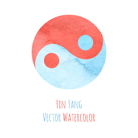 Yin yang watercolorのイラスト素材