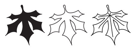 Different versions of the leaves patternのイラスト素材