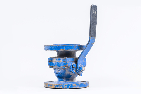 on a white background ball valveの写真素材