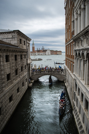 Bridge of Sighs in Veniceの写真素材