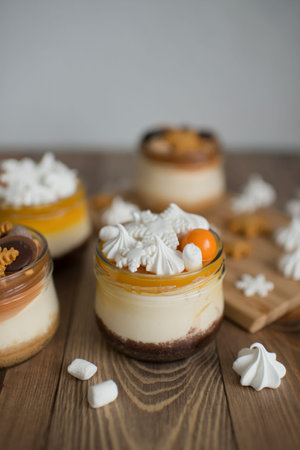 Baking in a glass jar on the table