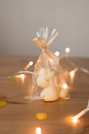 Handmade White Chocolate unicornの写真素材