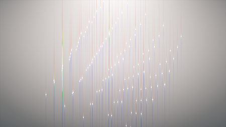 Abstract design made of dots and line, light grids and fractalの写真素材