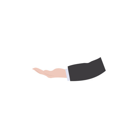 Hand gesture icon in flat color style. Businessman hand gesturingのイラスト素材
