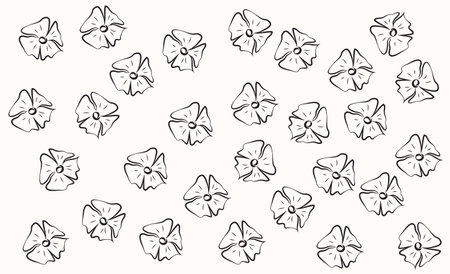 Seamless pattern of hand-drawn doodle bows.のイラスト素材
