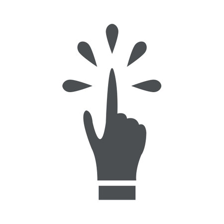 Hand pointing with finger iconのイラスト素材