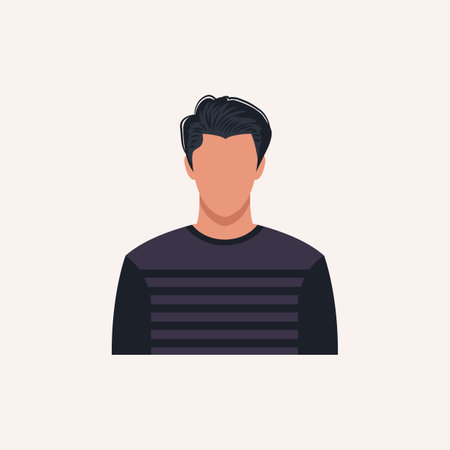 Man icon. Male avatar. Flat illustration of man vector icon for web designのイラスト素材