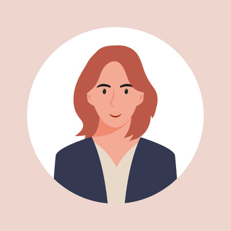 Circle the avatar with the portrait women of various races and hairstyles. Collection of user profiles. Round icon with happy smiling human. Colorful flat vector illustration.のイラスト素材