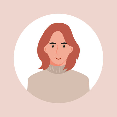 Circle the avatar with the portrait women of various races and hairstyles. Collection of user profiles. Round icon with happy smiling human. Colorful flat vector illustration.のイラスト素材