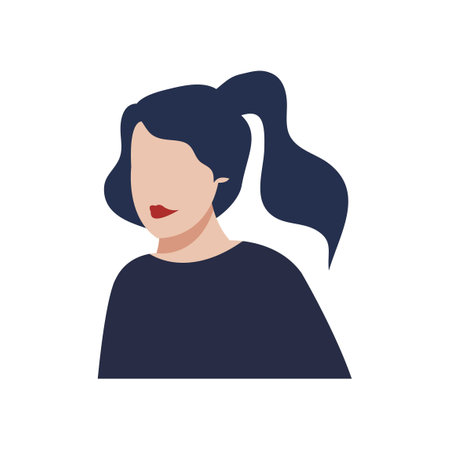 Young generation. Modern young woman character avatar isolated on white background. Colorful flat vector illustrationのイラスト素材