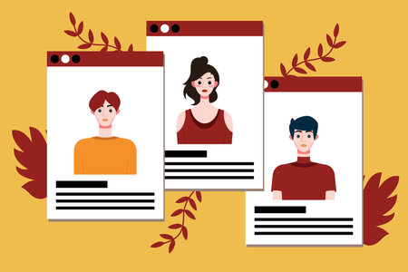 Social media concept. Vector illustration in flat style. Group of people.