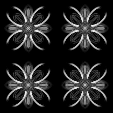 seamless monochrome pattern consisting of four elementsの写真素材