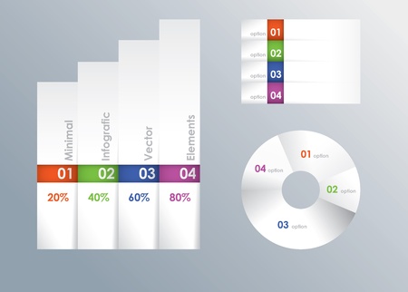 Modern minimal vector infografic template  Banner and sector diagramのイラスト素材