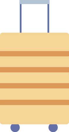 suitcase on wheels for traveling and business trips. vector.のイラスト素材