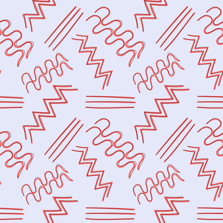 Seamless linear pattern with thin lines. Abstract wavy and zigzag texture. Stylish background with...