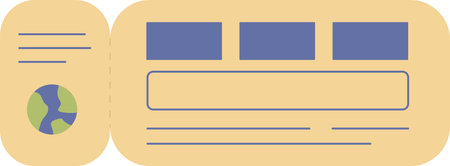 Vector plane ticket. simple flat style. Illustration for tourism and tripのイラスト素材