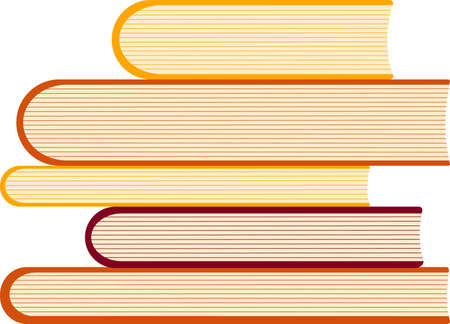 stack of books. Various books, notebooks. educational vector illustration. Flat design isolatedのイラスト素材