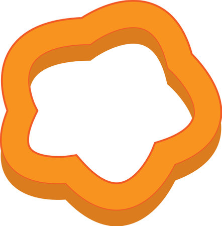 Vector illustration of pepper. yellow piece and slice of sweet bulgarian pepper. eps 10のイラスト素材