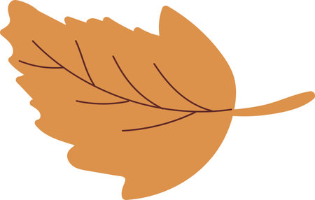 Simple autumn leaf in red color. Autumn design element. vector illustrationのイラスト素材