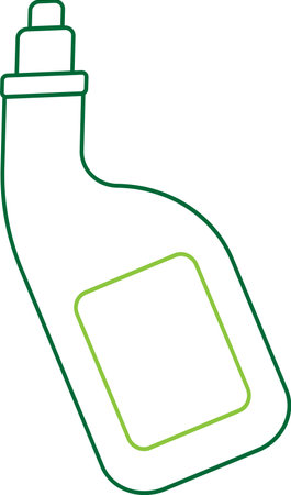 Cleaning line icons. Cleaning agent for toilet. Household chemicals. vector in green colorのイラスト素材