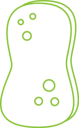 Cleaning line icons. window sponge. Window cleaning, Sponge for clean surfaces. line art element. vector illustrationのイラスト素材