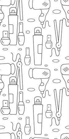 contours of the stylists hairstyle toolsのイラスト素材