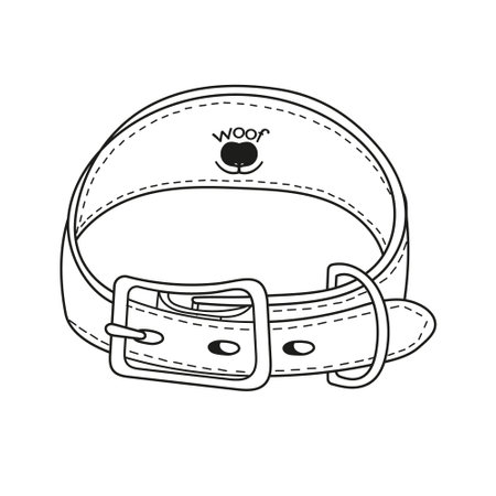 dog collar with cute nose logoのイラスト素材