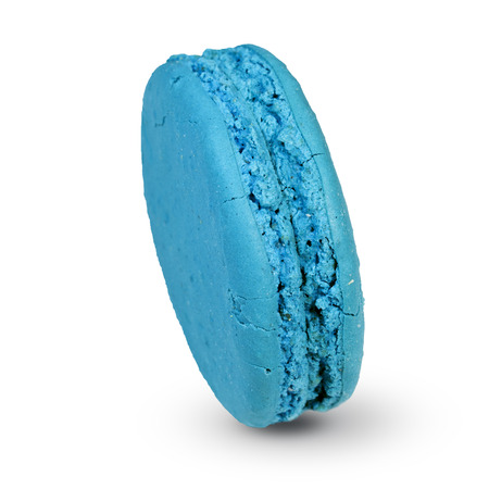 colorful cookies macaron blue on a white backgroundの写真素材