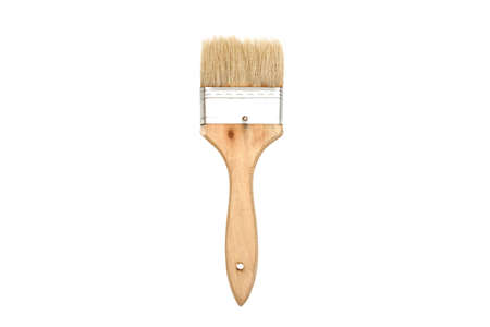 large square paint brush on white background, top viewの写真素材